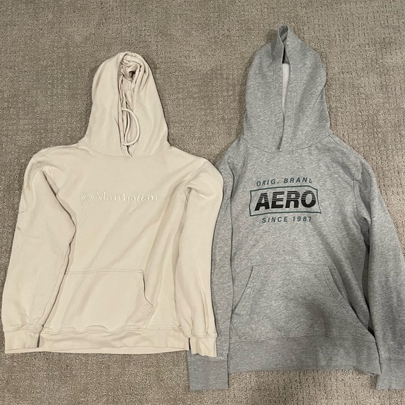 2 Cotton On and Aeropostale Hoodies Men’s Small and Youth Large - Picture 1 of 10